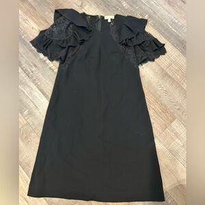 Rebecca Taylor black cocktail dress with lace detail